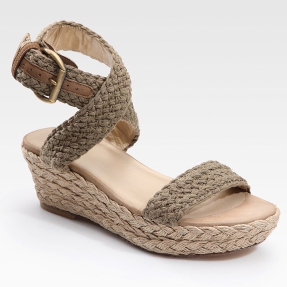 Stuart Weitzman Shoes - Stuart Weitzman Alexlo Espadrille Wedge Tan 6.5